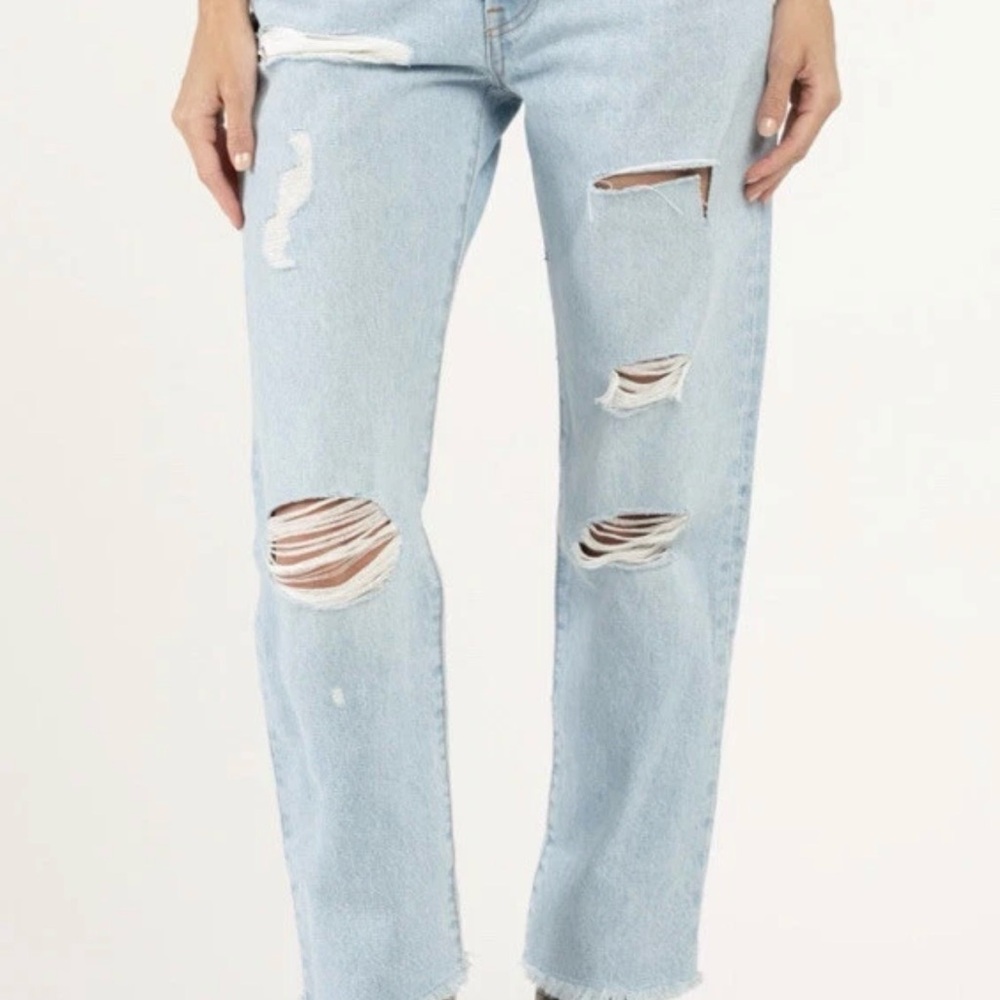 Levi's Womens 501 Original Cropped Jeans Size 31X26 Blue Button Fly Straight Leg - Picture 2 of 6